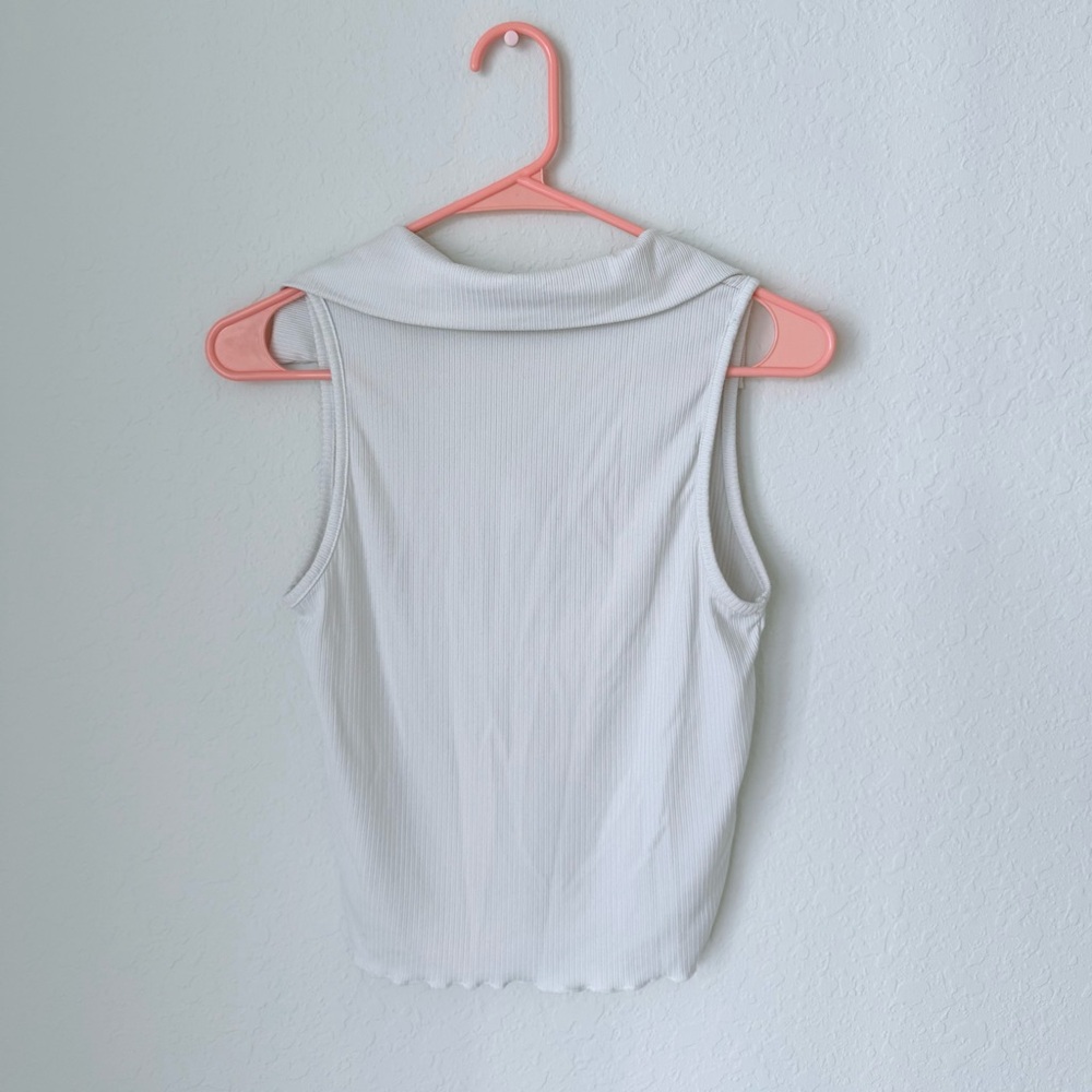 Collared Ribbed Blouse - Picture 2 of 2